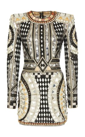 Stud Embroidered Dress by Balmain | Moda Operandi
