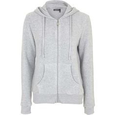 TOPSHOP Brushed Zip Up Hoodie ($45) ❤ liked on Polyvore featuring tops, hoodies, grey marl, zip up hoodie, grey hoodies, gray top, gray hooded sweatshirt and zip up hooded sweatshirt