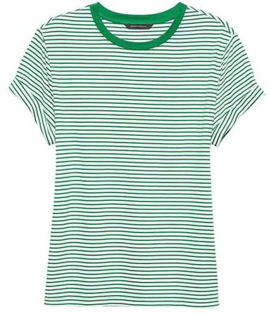 SUPIMA® Cotton Stripe Boyfriend T-Shirt