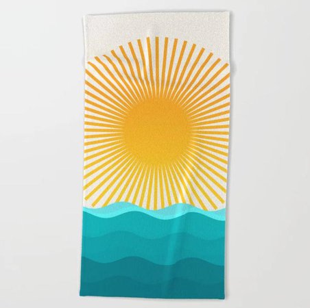 Sunny Beach Towel Vintage Beach Towel Rainbow Beach Towel | Etsy