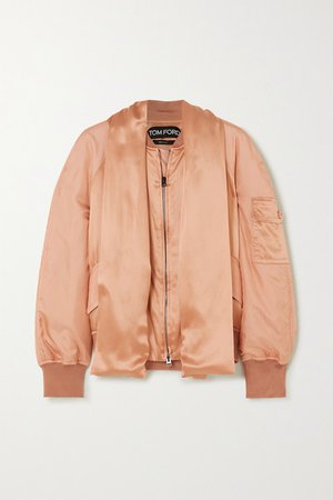 TOM FORD | Draped silk-satin bomber jacket | NET-A-PORTER.COM