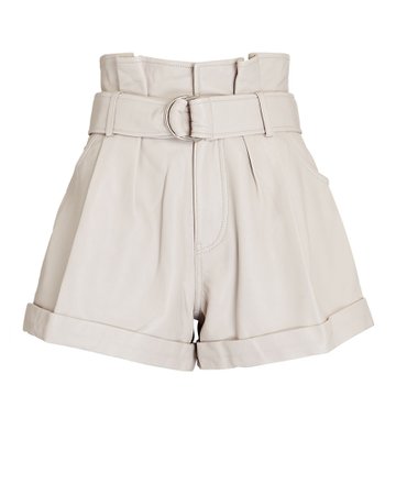 Marissa Webb Dixon Leather Paperbag Shorts | INTERMIX®