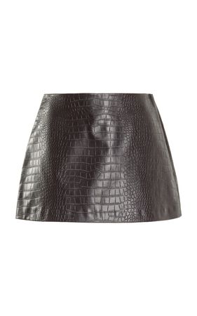 Mary Croc-Effect Faux Leather Mini Skirt By The Frankie Shop | Moda Operandi