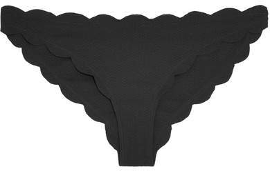 Antibes Scalloped Bikini Briefs - Black