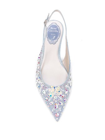 René Caovilla crystal-embellished low-heel Pumps - Farfetch