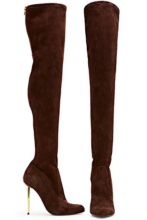 brown tom ford knee boots