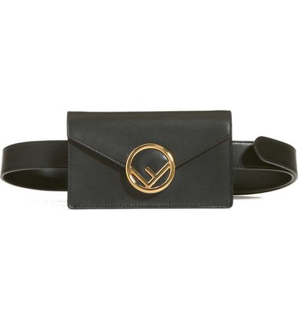 Fendi Liberty Logo Calfskin Leather Belt Bag | Nordstrom