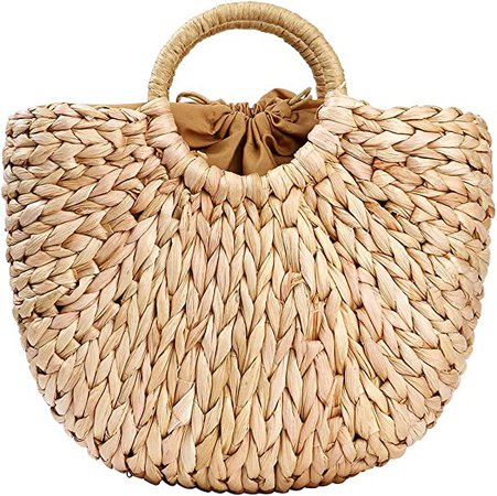Amazon.com: Women Straw Bag, Hand-woven Rattan Tote Clutch Handle Bag Retro Summer Beach Tote Bags Wicker Bags : Clothing, Shoes & Jewelry