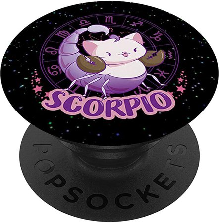 Amazon.com: Kawaii Cats Astrology Zodiac Scorpio PopSockets PopGrip: Swappable Grip for Phones & Tablets