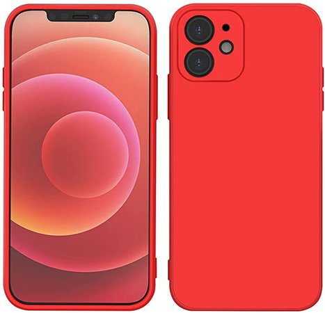 Amazon.com: Red iPhone 11 Case - Shockproof Slim Fit Silicone TPU Soft Rubber Cover Protective red Bumper for iPhone 11 red, Case for Apple iPhone 11 for Boys Girls Woman Man｛6.1inch｝ (Red) : Cell Phones & Accessories