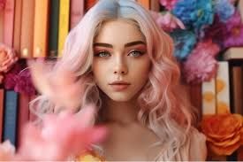 pastel hair girl blue pink – Recherche Google