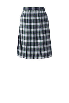 School Uniform Plaid Pleated Skirt Below the Knee from Lands' End
