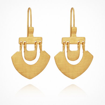Lilu Earrings Gold – Temple of the Sun Jewellery