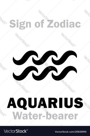 Astrology sign of zodiac aquarius Royalty Free Vector Image