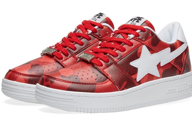 Bape Red Camo sneakers
