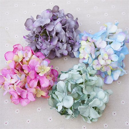 12pcs Fake Retro Color Hydrangea Flower Heads Simulation Hydrangeas for Home Decorative Wedding Centerpieces 9 Color Designs-in Artificial & Dried Flowers from Home & Garden on Aliexpress.com | Alibaba Group