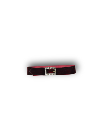ANTIQUE Georgian Velvet Buckle Paste Choker Necklace, burghundy red velvet ribbon, rococo style choker, romantic, unusual, rare, bohemian