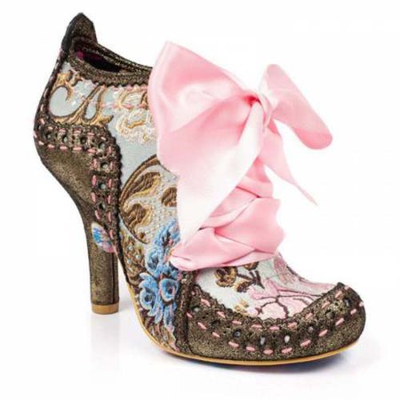 Irregular Choice Abigails Third Party 3081-06BR Womens Ankle Boots Gold And Pink | eBay