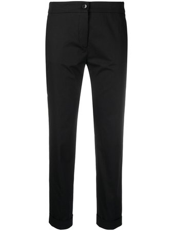 Shop black Etro cropped slim-fit trousers with Express Delivery - Farfetch