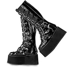 black platform goth boots