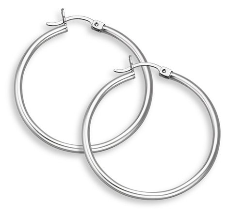 silver loops earrings - Google Search