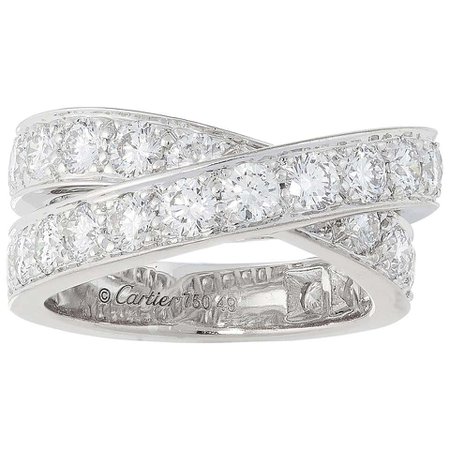 Nouvelle Vague Diamond Crossover Ring, Cartier For Sale at 1stdibs