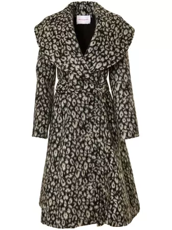 Carolina Herrera leopard-jacquard virgin-wool Coat - Farfetch