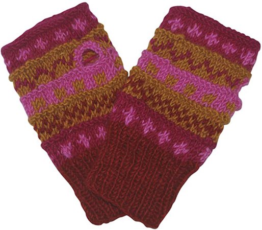 Winter wonder soft fingerless Fleece Lined Hand Knit gloves-Olive-One Size at Amazon Women’s Clothing store