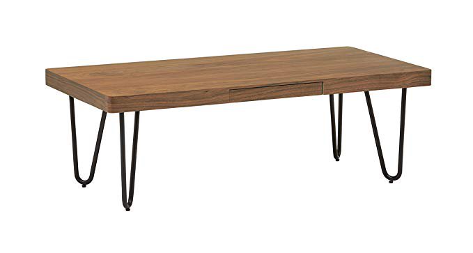 Rivet Hairpin Mid-Century Modern Wood and Metal Coffee Table, Walnut and Black: Amazon.ca: Gateway