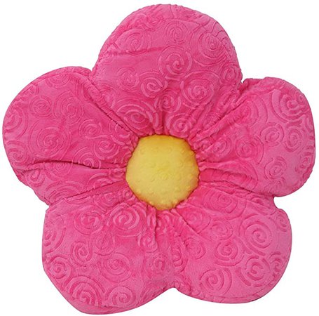 Amazon.com: Adorable 15" Minky Flower Pink Throw Pillow: Home & Kitchen