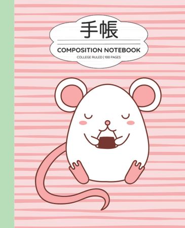 Composition Notebook College Ruled: Cute Japanese Kawaii School Supplies & Stationery For Teen Girls | Pastel Mouse Cover : Yasu, Yoko: Amazon.de: Bücher