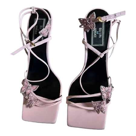 Versace butterfly sandal wrap heel