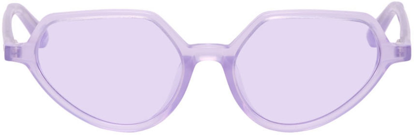 Dries Van Noten: Purple Linda Farrow Edition 178 C8 Sunglasses | SSENSE