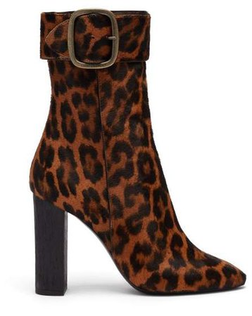 Joplin Leopard Print Ankle Boots - Womens - Leopard
