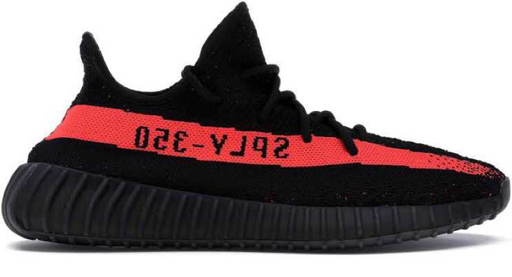 yeezy 350 boost black and red