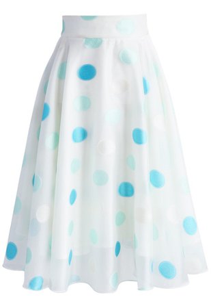 Refreshing Dots Organza A-line Skirt - Skirt - BOTTOMS - Retro, Indie and Unique Fashion
