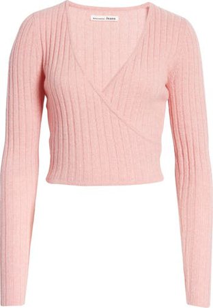 Reformation Faux Wrap Cashmere Sweater | Nordstrom