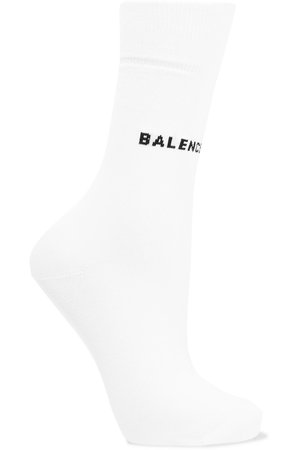 Balenciaga | Intarsia cotton-blend socks | NET-A-PORTER.COM