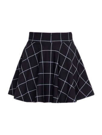 Black grid skirt