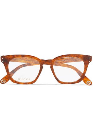 Gucci | Square-frame tortoiseshell acetate optical glasses | NET-A-PORTER.COM