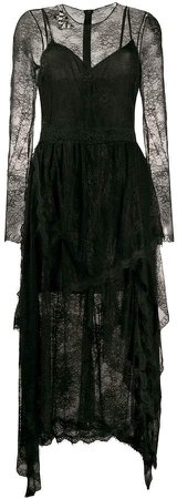 Ermanno Ermanno tiered lace dress