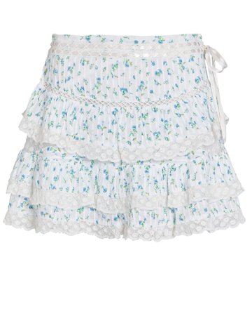 LoveShackFancy Bara Floral Mini Skirt | INTERMIX®