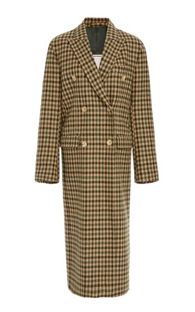 Cindy Plaid Wool Double-Breasted Coat by Giuliva Heritage Collection | Moda Operandi