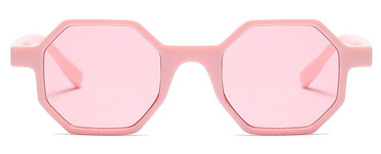Vintage Pink Hexagonal Sunglasses