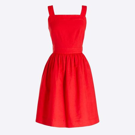 Cotton-linen apron dress