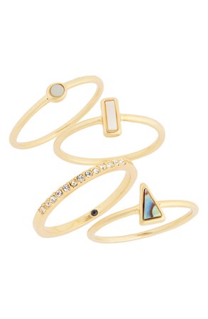 Madewell Stone Inlay Ring Set | Nordstrom