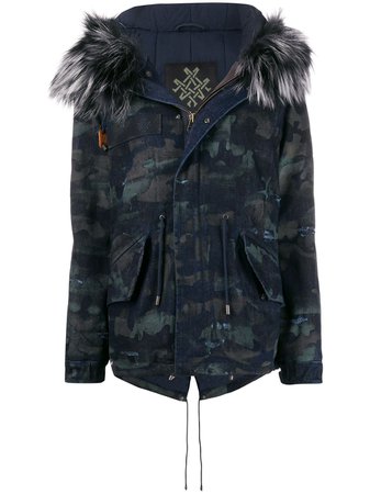 Mr & Mrs Italy Hooded Camouflage Print Parka