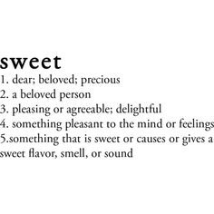 Sweet definition text