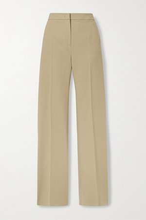Sand Antares stretch-cotton straight-leg pants | Max Mara | NET-A-PORTER