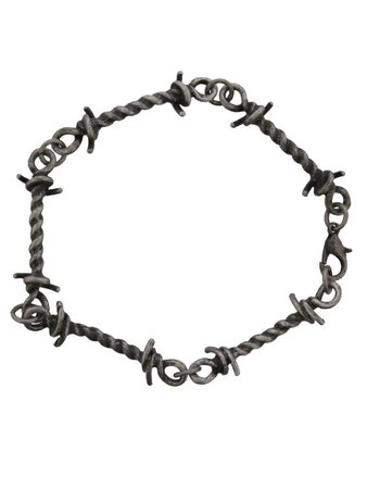 Fad Treasures Burnished Barbed Wire Silver Bracelet